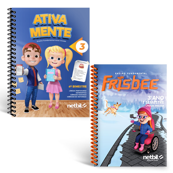 Kit Livro Didático Coleção Ativa Mente + Livro Inglês Coleção Frisbee - 3º Ano