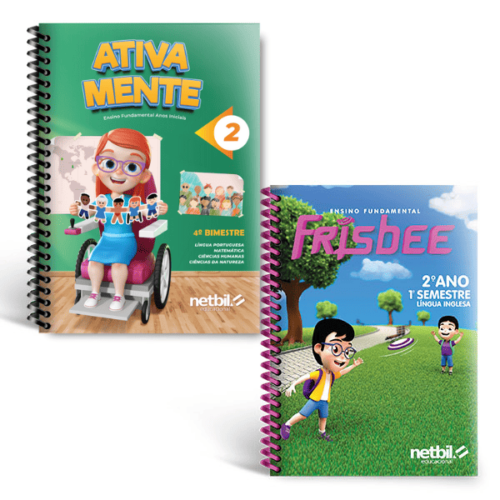 Kit Livro Didático Coleção Ativa Mente + Livro Inglês Coleção Frisbee – 2º Ano